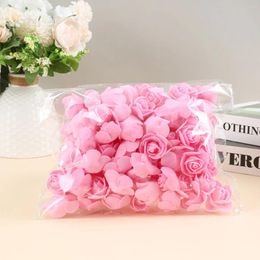 Decorative Flowers 100 Pieces Artificial Roses Wedding Christmas Decor For Home Diy Gifts Box Wreath