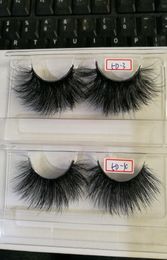 25mm long 3D mink hair false eyelashes to make eyelash lengthening version by hand with paper box DHL 7598992