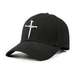 Ball Caps 1pc Unisex Sunshade Breathable Casual Baseball Cap With Nail Cross Pattern For Outdoor Sport