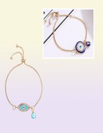 Charm Turkish Blue Crystal Evil Eye Bracelets For Women Handmade Gold Chains Lucky Bracelet Woman Jewellery 2873631 Tmmta Jmxco Drop6139587