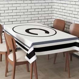 Fashionable retro tablecloth Nordic Christmas rectangular American letter C dining table cover cloth printed table mat party home CAD24050702