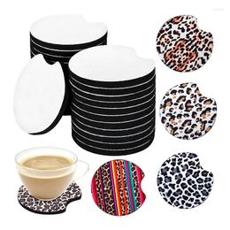 Table Mats 40PCS Sublimation Blanks Car Coasters 2.75 Inch/3Mm Thicker Circular For Thermal