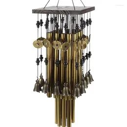 Decorative Figurines Outdoor Indoor Metal Tube Wind Chime With Copper Bell Large Windchimes For Yard Patio Garden Terrace Decoration 80Cm