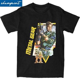 Men's T-Shirts Vintage Metal Equipment Solid MGS T-shirt Mens Crewneck Short sleeved T-shirt Cotton Summer TopL2405