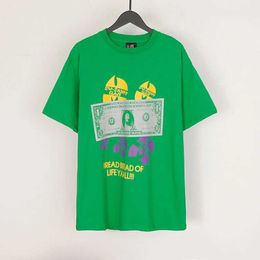 n's T-Shirts 2024ss Summer New Saint Michael T Shirt Men Woman Best Quality Trend Streetwear Loose Casual Versatile Green Tops Tee J240506