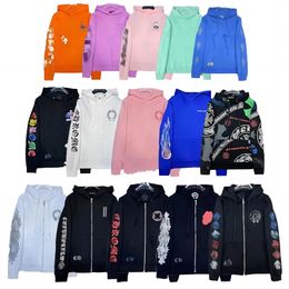 Mens Hoodies Men Brand Winter Sweatshirts Long Sleeve Tops Graphic Jacket Loose Coat Hooded Hoody Men Woman Hip Hop chromees hesrts