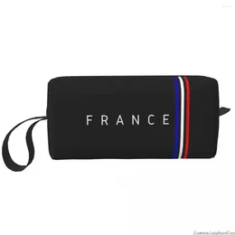 Cosmetic Bags French Flag France Pride Bag Women Kawaii Large Capacity Patriotic Makeup Case Beauty Storage Toiletry