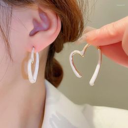 Stud Earrings HUANBIN Come White Ear Hoop Cute Romantic Heart Shaped For Women Fashion Accessories Hollow Out Jewellry Wholesale