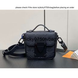 Lvity louiseViutionBag Luis Vuittons Bag Top New Crossbody Mens Bag Messenger Bag Black Cowhide Embossed Letter Pattern Handbag M83148 LouiseViution