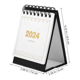 Calendar Decor Calendar Desk Mini 2024 Desktop 2023 Small 2023-2024 Standing Flip Paper Miniature Office