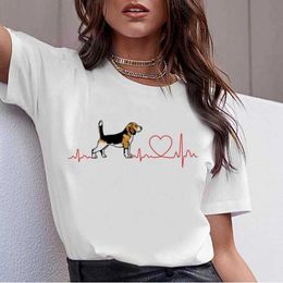 Women's T-Shirt Bull Terrier Rottweiler Kaii T Shirt Women Beagle Border Collie Malinois Funny T-shirt Cute Whippet Greyhound Tshirt Fe d240507