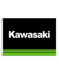3x5FTS Japan Kawasaki Motorcycle Racing Flag For Car Garage Decoration Banner2453575