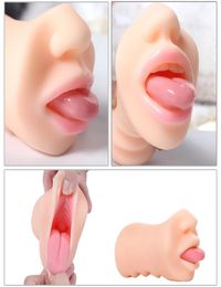 Erotic Soft Deep Throat Male Masturbator Vagina Oral Sex Blowjob Masturbation Cup Pocket Pussy Toys for Adults Sex Toys for Men Y16353854