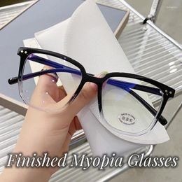 Sunglasses Luxury Anti-blue Ray Myopia Glasses Trend Large Square Frame Eyewear Men's Women's Diopter Prescription