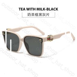 2024 Designer Cucci Sunglasses 2024 New G Family Large Frame Square Womens Trendy And High End Instagram Popular Plain Street Photo Showcase Face Small 271