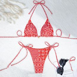 Women's Swimwear Bikini Sets High Waisted Bathing Suits Two Swimsuits Floral Print Sexy Triangle Bikinis
