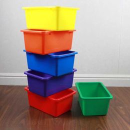 Storage Boxes Bins Plastic food and toy storage organizer box container without lid small toys set includes 1 piece large Q240506