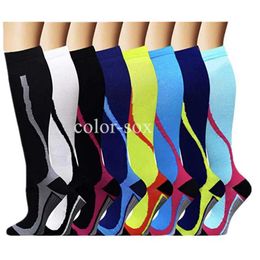 Socks Hosiery Running Compression Socks 20-30mmhg for Marathon Cycling Basktball Football Varicose Veins Stockings for Men Women Sports Socks Y240504