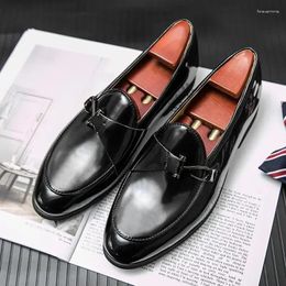 Dress Shoes Suit Men's Business Autumn Formal Wear Casual British Style Black Leather