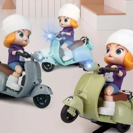 Toys Hamster Car Toy 360 Rotating Spinning Motorcycle Funny Hamster Scooter With Lights & Music Electric Scooter Small Animal Toys