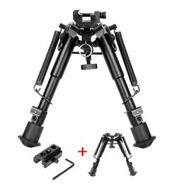 6-9 Inch Tactical Rifle Bipod Fore Grip Mount with Fully Adjustable Spring-Ejects Legs for Airsoft Painball Accessories