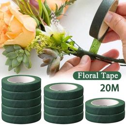 Decorative Flowers Green Diy Handmade Tape Flower Packaging Material Floral Self-adhesive Bouquet Florist Wedding Decoration