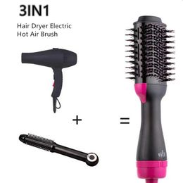 Curling Irons 3-in-1 stepper hair dryer electric hot air brush anion Q240506