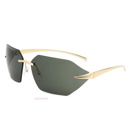 Classic Brand Retro Crattire Sunglasses Frameless for Women Y2K Fashion Trend Personalized 2024