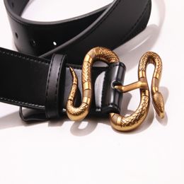 Hot Black color Luxury High Quality Cowhide Designer Belts Fashion snake pin buckle genuine leather belt mens womens belt ceinture belt 287M