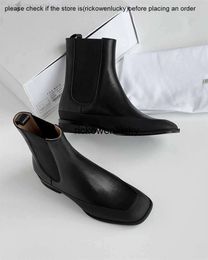 the row shoes Dress The Shoes row Women's Boots Women Designers Rois Lycra Splice Cowhide Sleeve Short Tube Flat Bottom Fashion Boots High Version O8TU