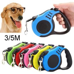 Dog Collars 3 Metres 5 Retractable Leash Pet Traction Rope Belt Automatic Flexible For Small Medium Large Product