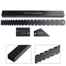 Accessories 4 PCS Luthier Tools Fret Level Guitar Stainless Steel Guitar Luthier Tools Neck Straight Edge Fret Levelling Beam Ruler Kit Set