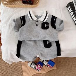 Clothing Sets Kids Summer Clothes Toddler Baby Boys Cotton T-shirt Shorts 2Pcs Children Casual Outfits Tracksuits 0-5Years