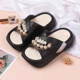 Slipper Summer Womens Sandals Shiny Decorative Sandals DIY Sippers Non-slip Heightening Slides