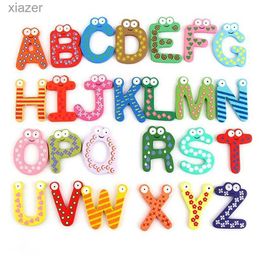 Fridge Magnets 1 set of magnetic learning letters refrigerators magnetic refrigerant stickers wooden educational toys for children WX