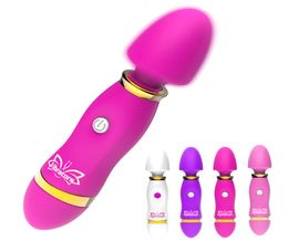 USB Rechargeable Vibrator 12 Speeds Mini Magic Wand Massager AV Vibrators Stick Clitoris Stimulator Vibration Sex Toys for Women7812576