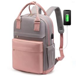 School Bags Fashion Travel Backpack Women USB Charging Laptop Lightweight Handbag For Girls Multifunctional Suitcase Backpacks