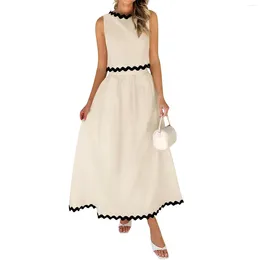 Casual Dresses Summer Two Piece Sets Sleeveless Tank Top And A Line Flowy Maxi Skirt Vacation Outfits Luxury Evening 2024
