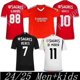 24 25 Di Maria RAFA BenficaS soccer jerseys Petar Musa Fredrik Aursnes David Neres Antonio Silva Alex ander Bah Orkun Kokcu Casper Tengstedt Men kids Football shirts