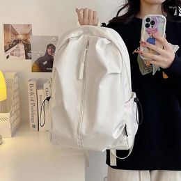 School Bags Interior Compartment Solid Softback Backpacks Nylon2024high Quality For Women Zipper Pocket Soft Handle