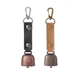 Decorative Figurines Portable Loud Bells Keychain Metal Wind Chimes Handbag Tent Pendant Anti-Lost Pet For Hiking Camping Outdoor Tool