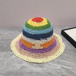 Straw Hat Designer Bucket Hat Fashion Summer Beach Sun Hat Men Women Hats Cap Brand Casquette Bonnet Casual Cap 252