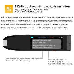 Scanners Portable Smart 112 Languages Translator Pen Scanner Instant Text Scanning Reading Translator Device for Business Travel Abroad