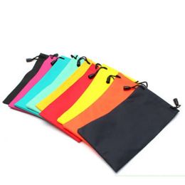 Eyewear Multi-Functional Soft Cloth Sunglasses Cleaning Bag Pouch Dustproof Storage Optical Glasses Case Container