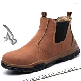 Boots Work Shoes Men Military Tactical Outdoor Sneakers Construction Welding Safety Steel Toe Cap Indestructible