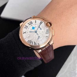 Crater Unisex Watches New Blue Balloon 18k Rose Gold Fully Automatic Mechanical Mens Watch with Original Box