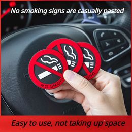 Upgrade No Smoking Styling Round Red Sign Vinyl Sticker Use for Car Glass Business Door Universal Auto Accessories Stickers