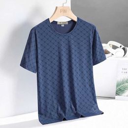 Men's T-Shirts Mens Ice Silk Short Slve T Shirt Couple Quick Dry Printing Running Sports Tops Breathable Comfortable Cool O-Neck shirts H240506