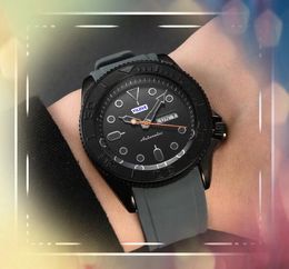 President Mens Classic Three Stiches Design Watches Japan Quartz Movement Clock Colourful Rubber Strap Day Date Time hour calendar Chain Bracelet Wristwatches