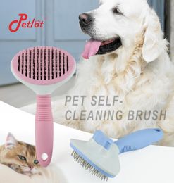 Cat Self Cleaning Slicker Brush With Button Pet Grooming Brush Amazon Selling4628692